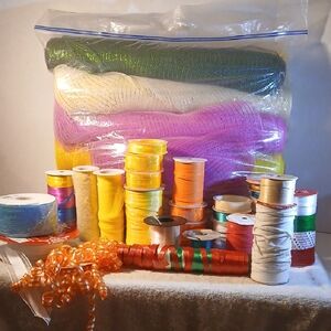 Multi-Purpose Ribbon And Mesh Craft Supplies.